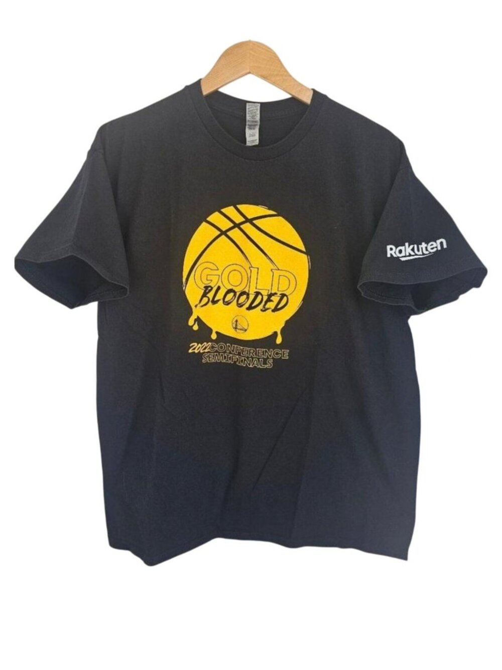 Golden State Warriors NBA Championship Shirt Men's XL Black Gold Blooded 2022